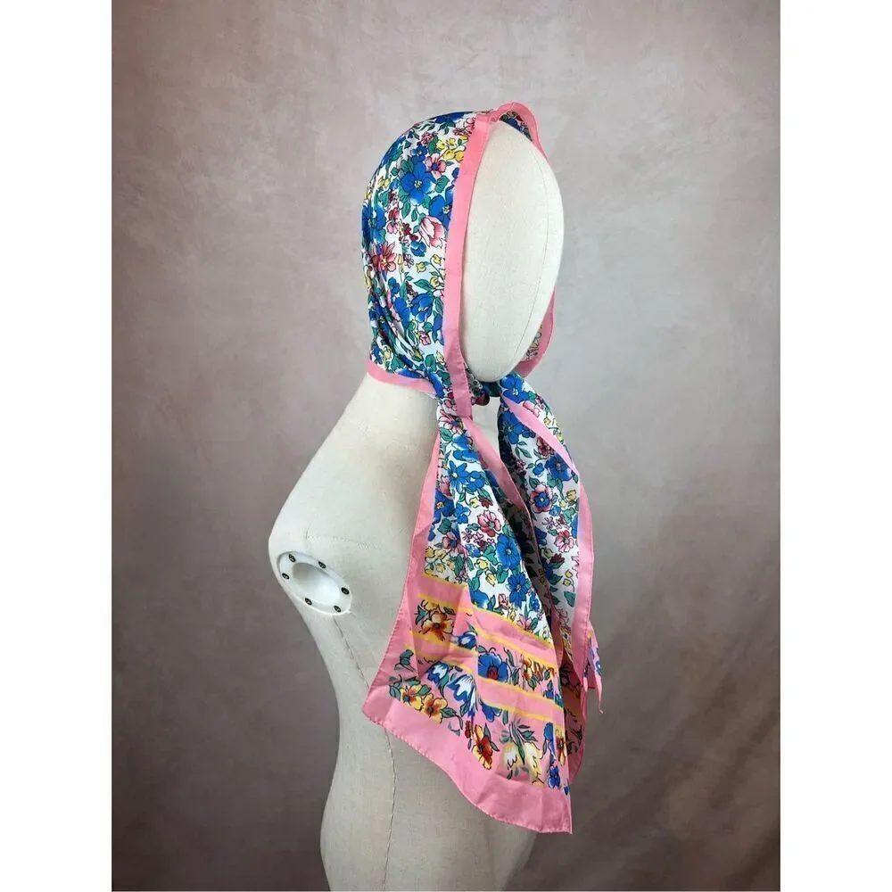 Vintage Floral Mod Style Scarf Head Scarf